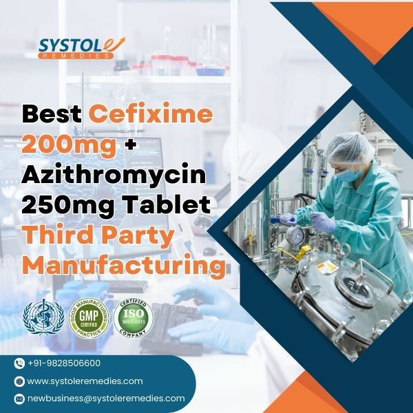 Alna biotech | Best Cefixime 200mg with Azithromycin 250mg Tablet Third Party Manufacturing